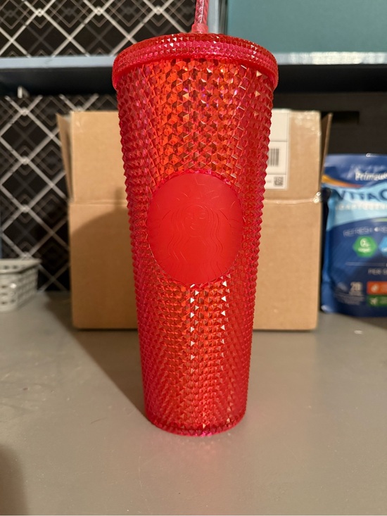 Starbucks Other - Starbucks Red Studded Tumbler with Straw